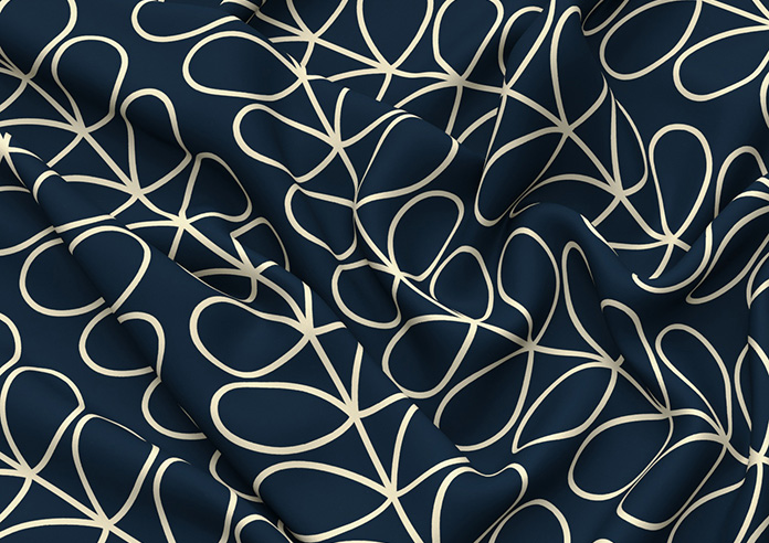 Orla Kiely Linear Stem, Navy Whale - Twist&Fit Roman Blind - Image 4